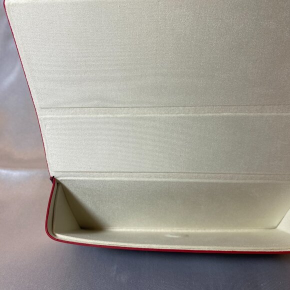 Fendi Leather Triangle Eyeglass Sunglass Hard Case with Cloth - Brown, NEW - Picture 4 of 7